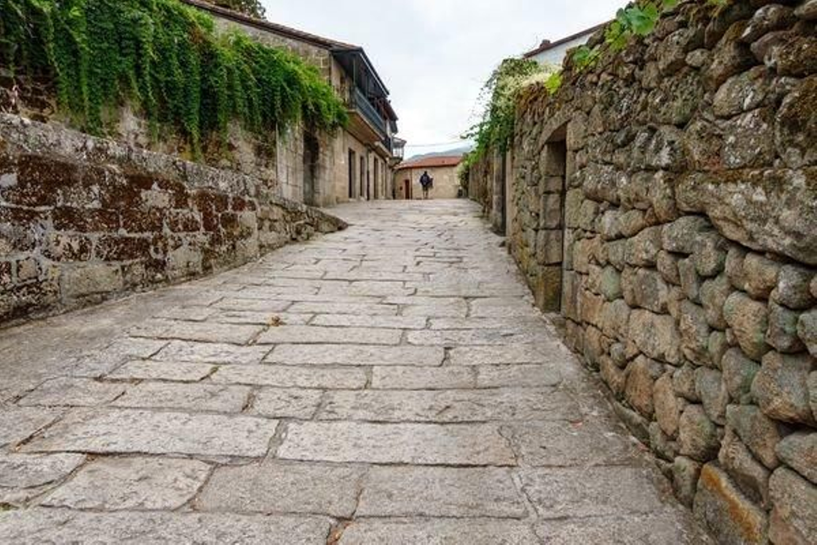 Street view of Allariz, a typical vintage village in Galicia