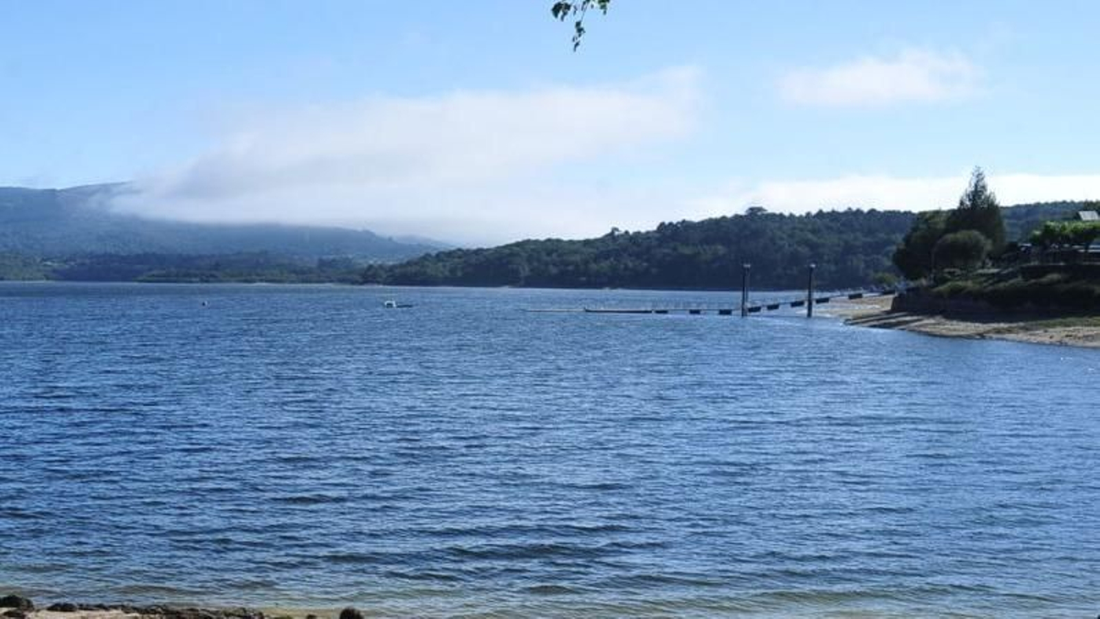 El embalse de As Conchas en una imagen del domingo.