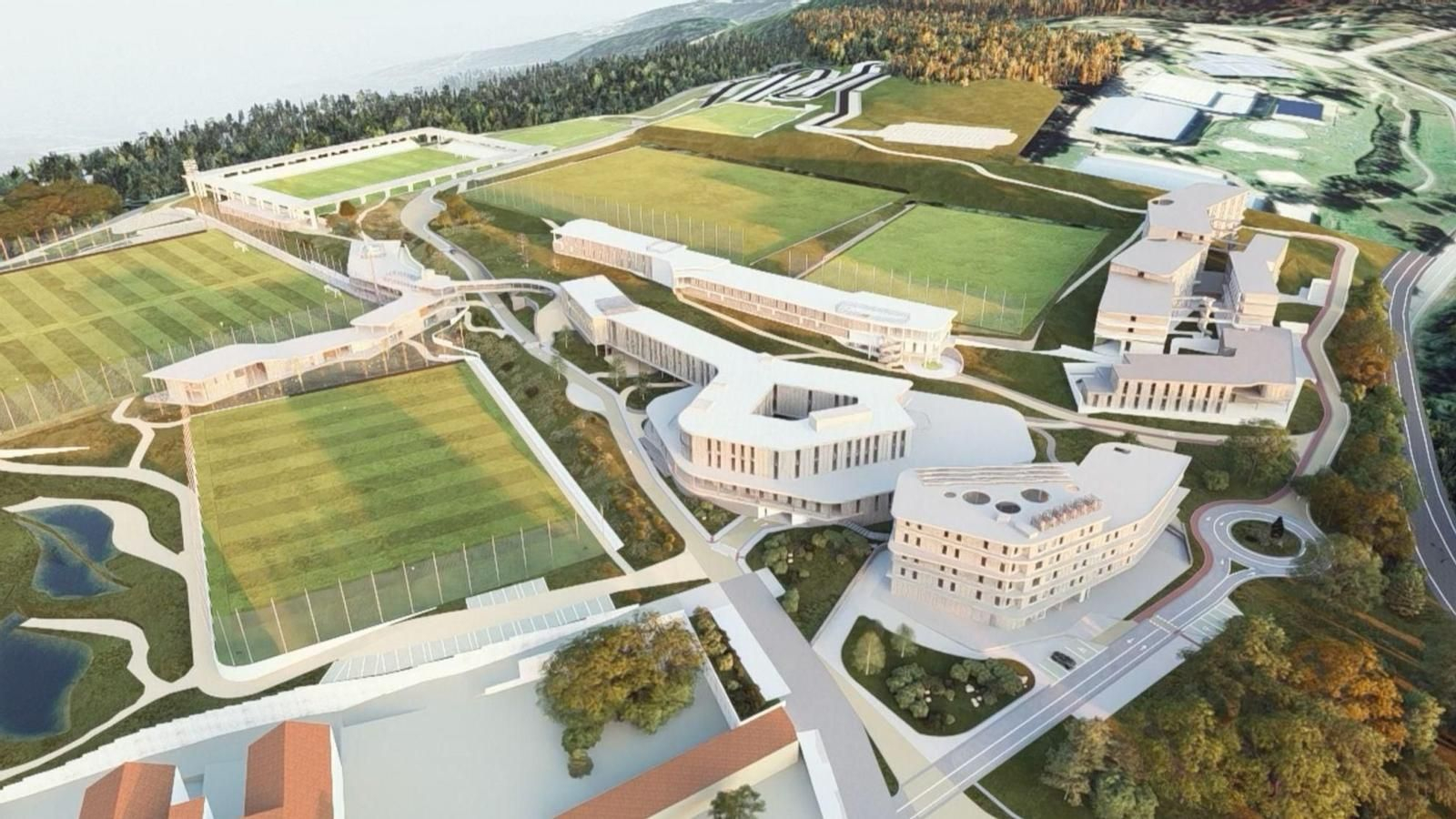 Ilustración de la ciudad deportiva del Celta, donde se ubicará el centro universitario EUSES.