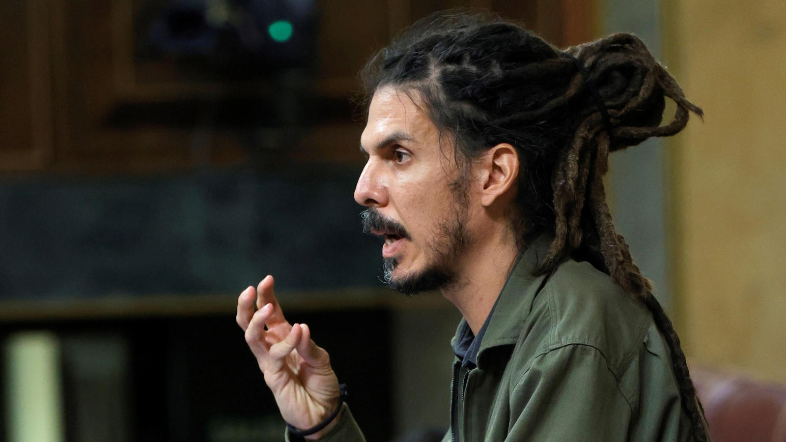 Alberto Rodríguez, interviniendo en el Congreso.