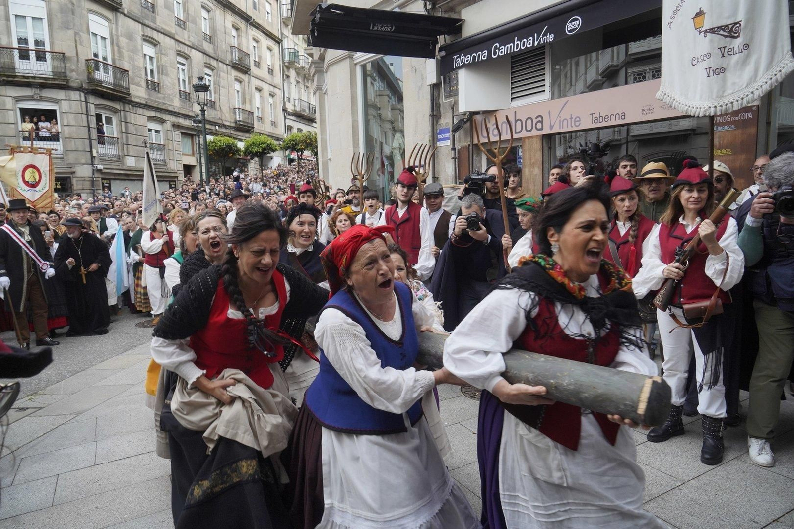 Representación de la Reconquista de Vigo 2024.