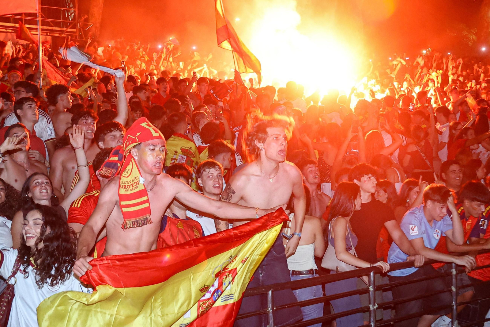 Galería | Vigo celebra la victoria de España en el Mundial 2026