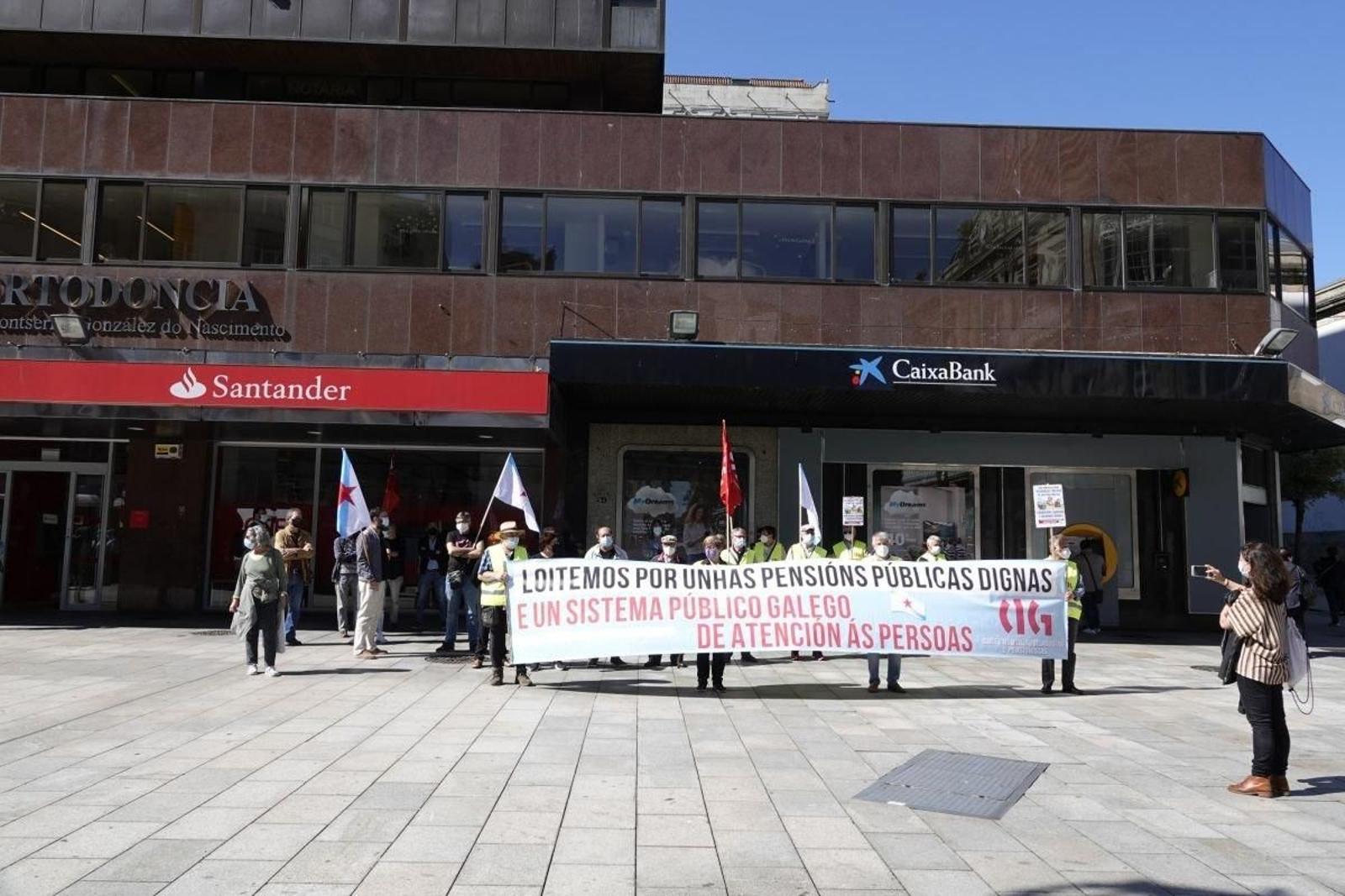Concentración de jubilados por las pensiones.