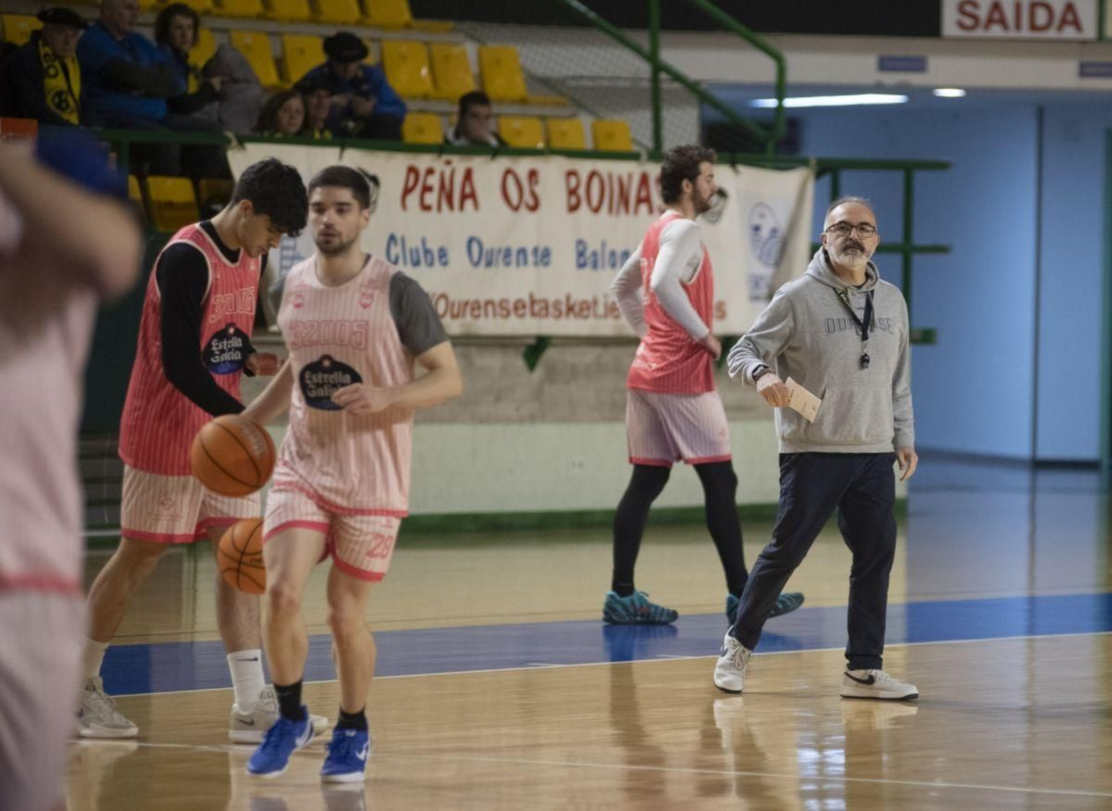Moncho López, durante un entrenamiento en el Pazo.