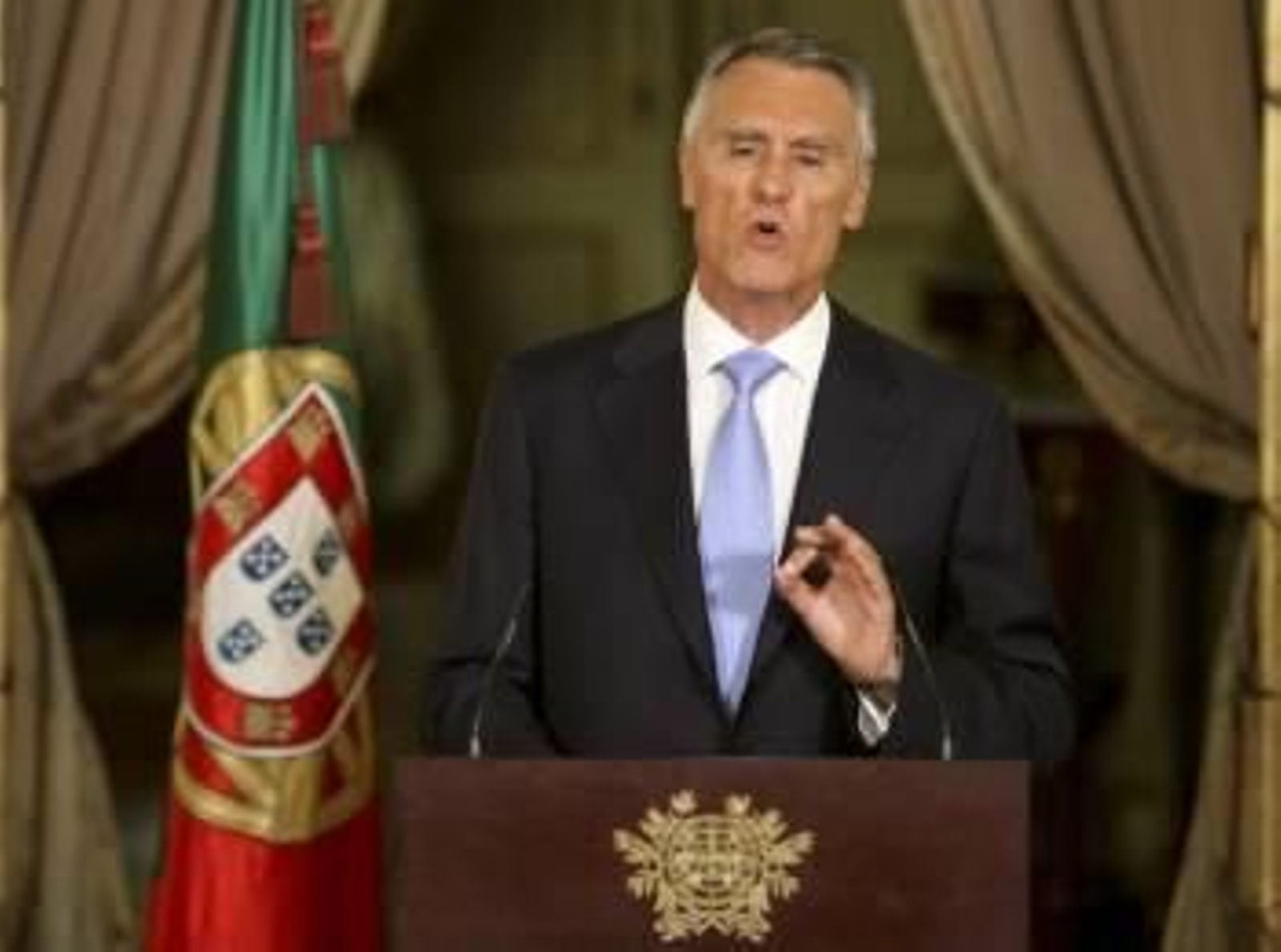 Aníbal Cavaco Silva, durante un discurso a la nación. (Foto: ARCHIVO)