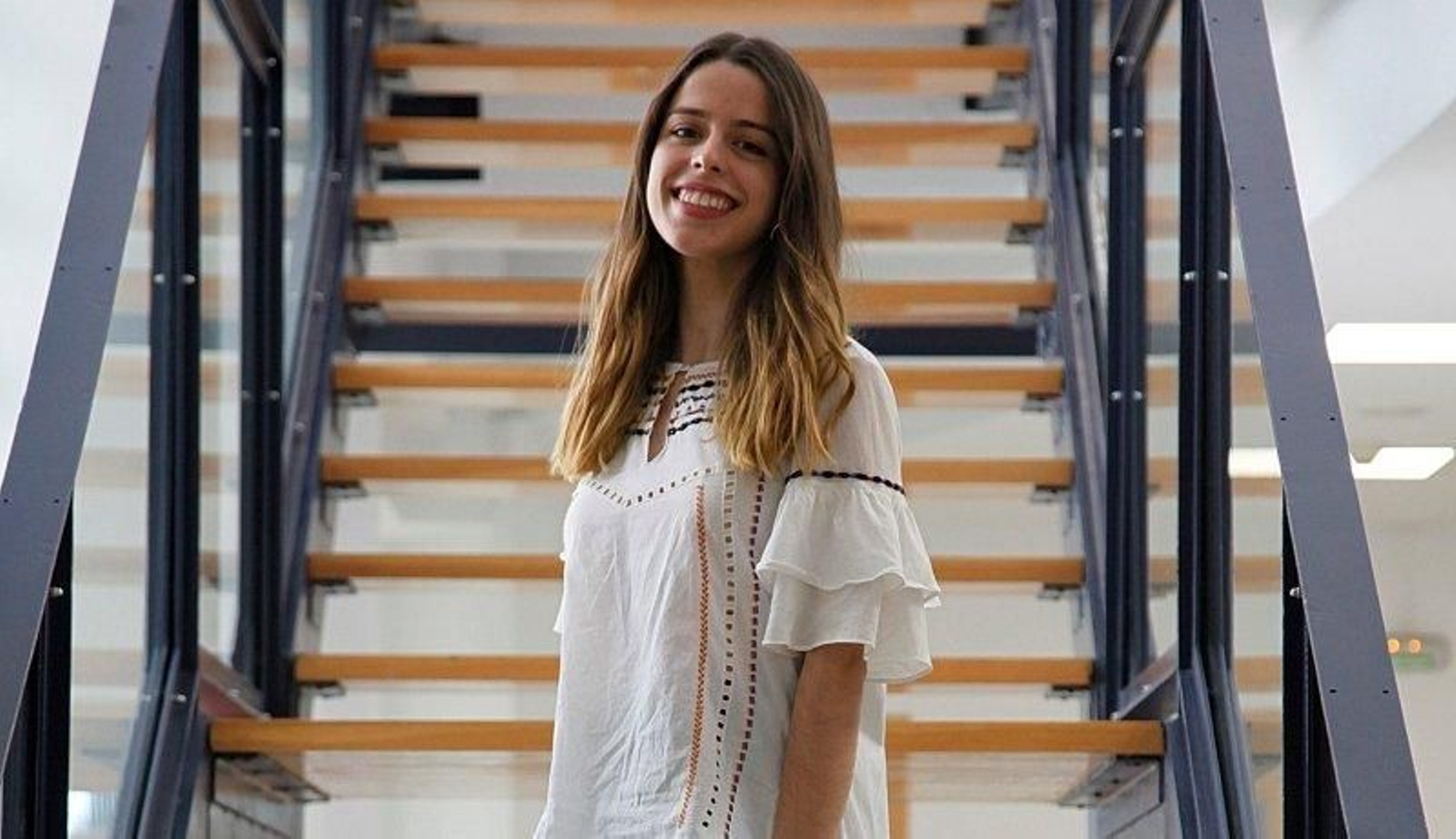 Andrea Estévez, na facultade de Empresariais (MIGUEL ÁNGEL).