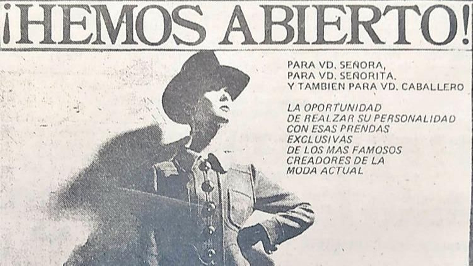 Anuncio de la apertura.