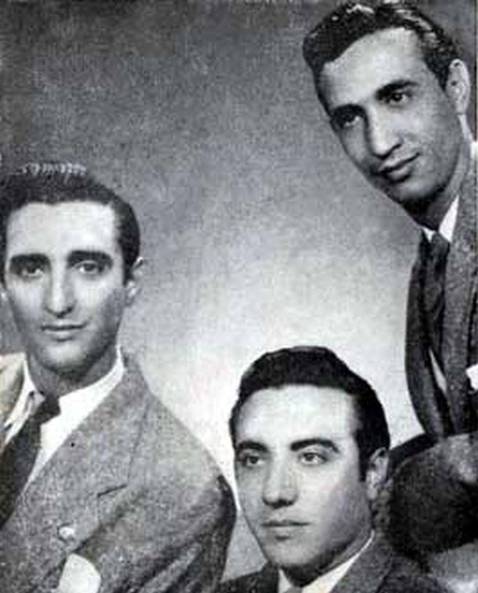 Los tres hermanos Aragón en su etapa americana.