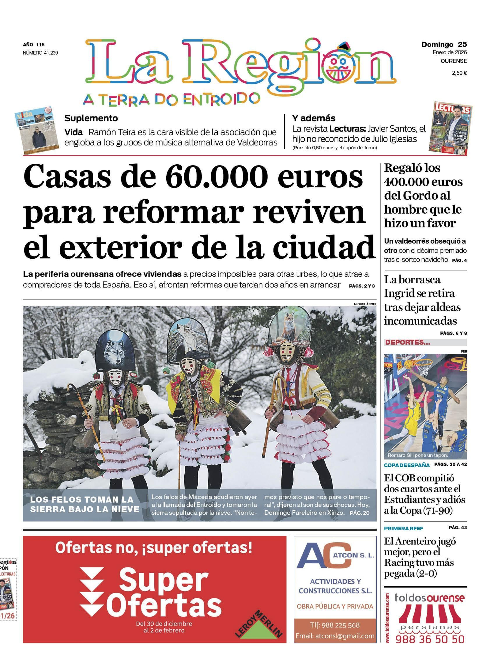 Portada de La Región