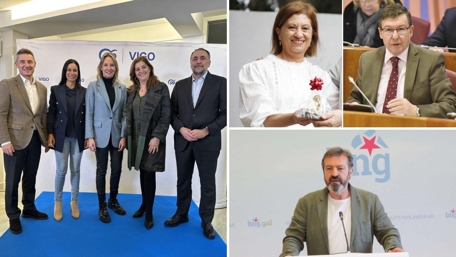 Candidatos a las elecciones gallegas del PP, PSOE y BNG.