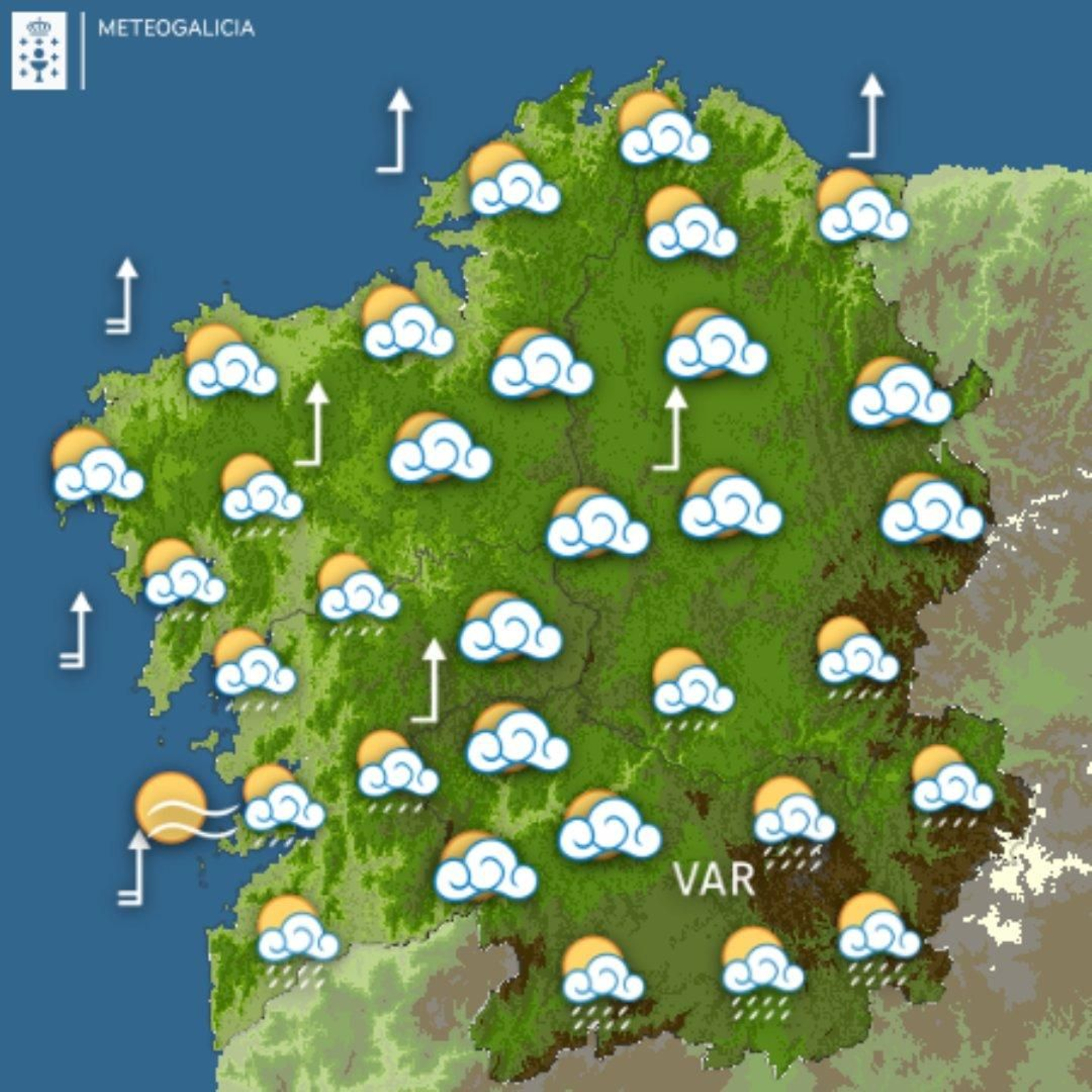 La previsión meteorológica de MeteoGalicia para el inicio de este fin de semana.