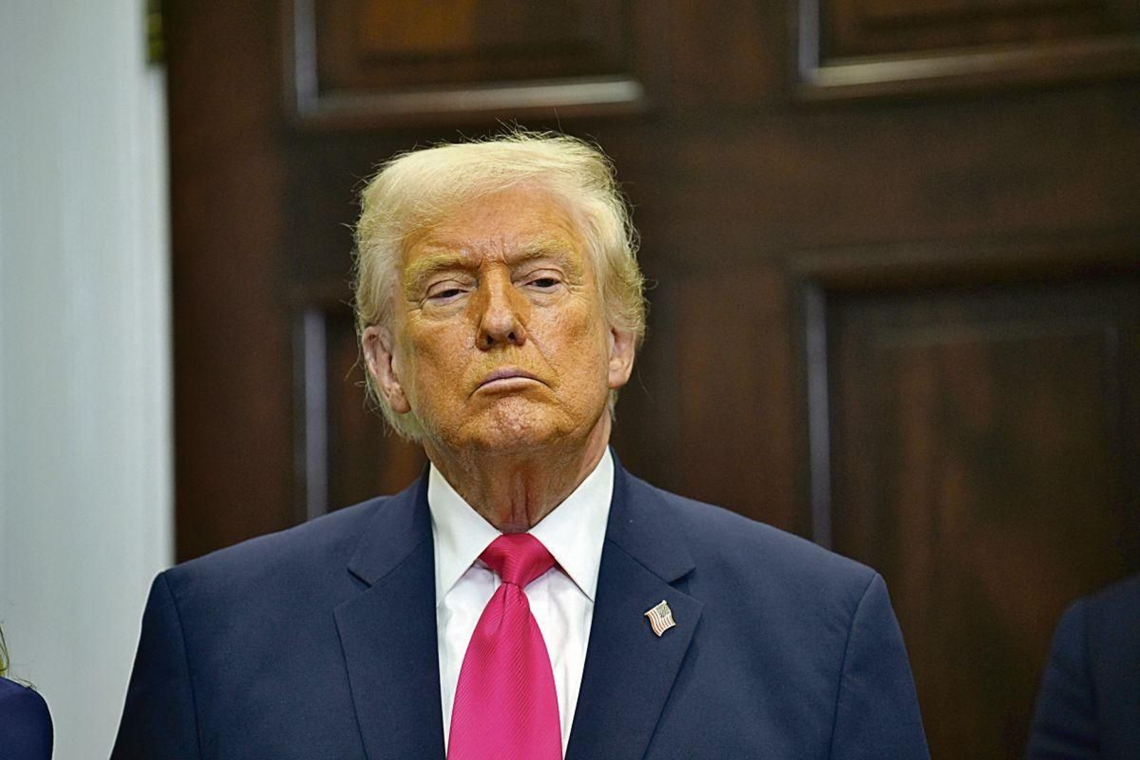 El presidente de los EEUU, Donald Trump, en declaraciones a los medios en la Casa Blanca.