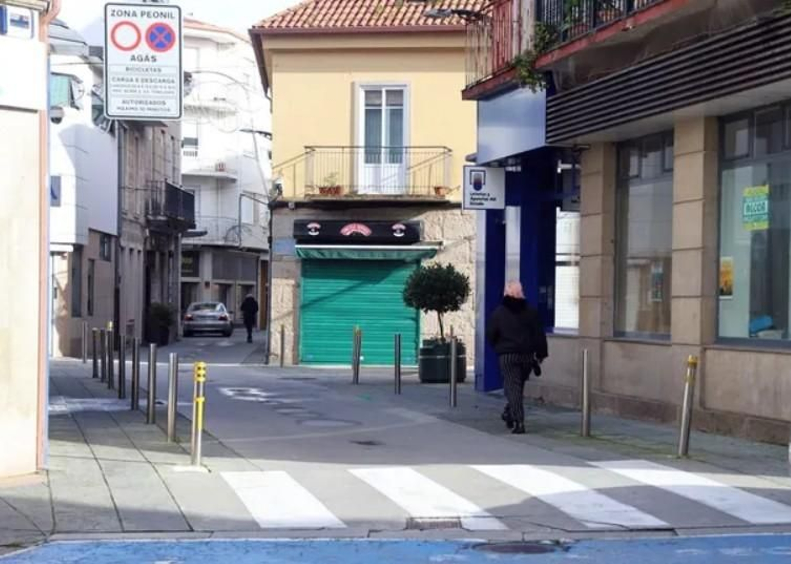 Una de las calles peatonales de O Grove.