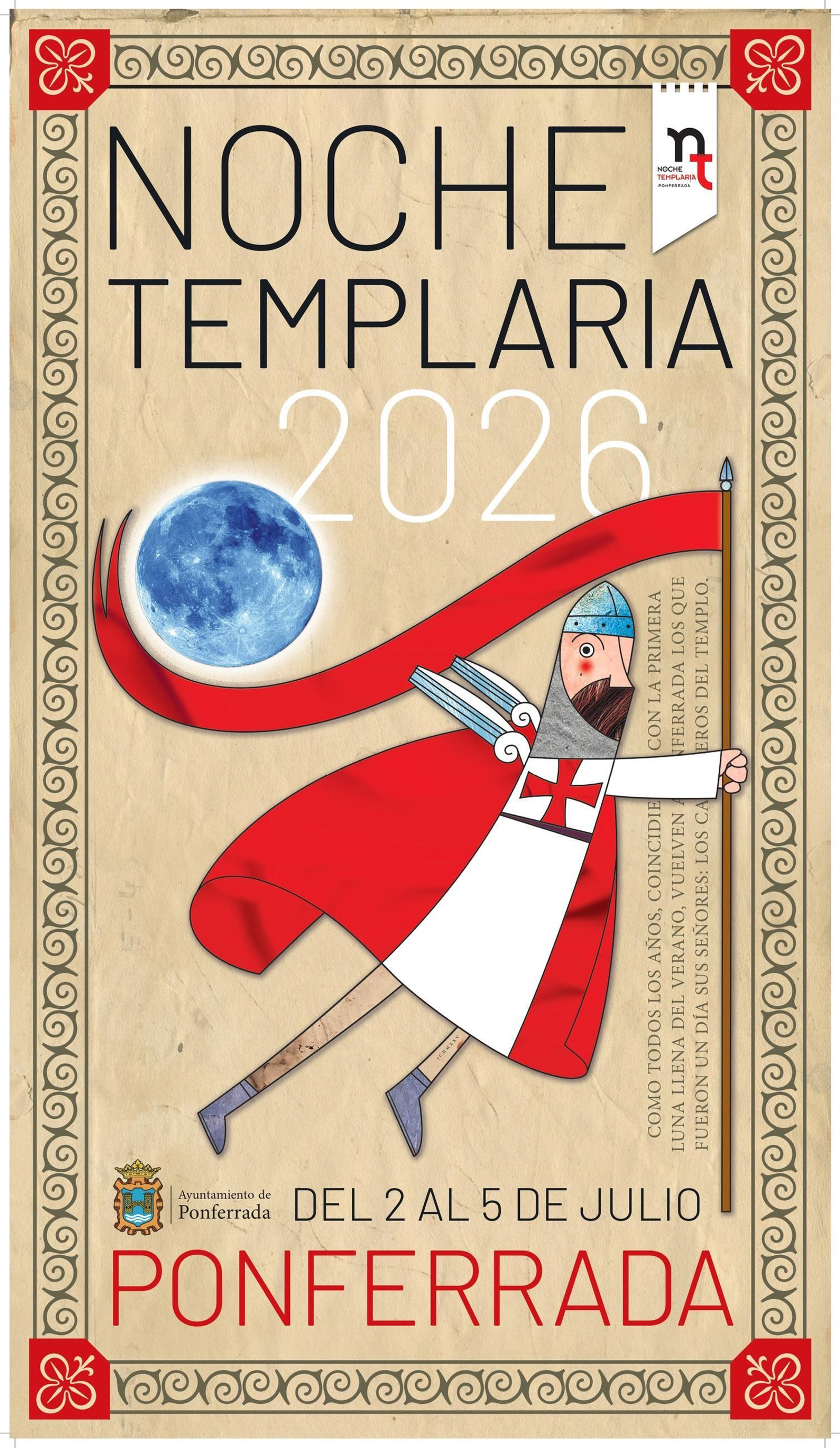 Cartel de la Noche Templaria de Ponferrada de este 2026