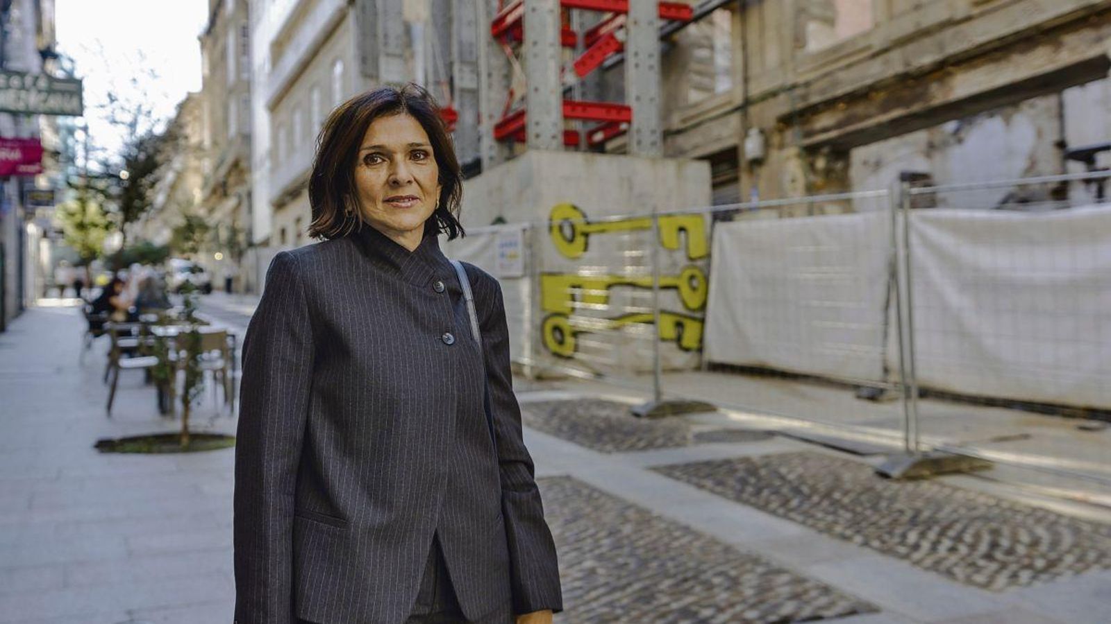 Margarita Cid Souto en la calle Alejandro Outeiriño.
