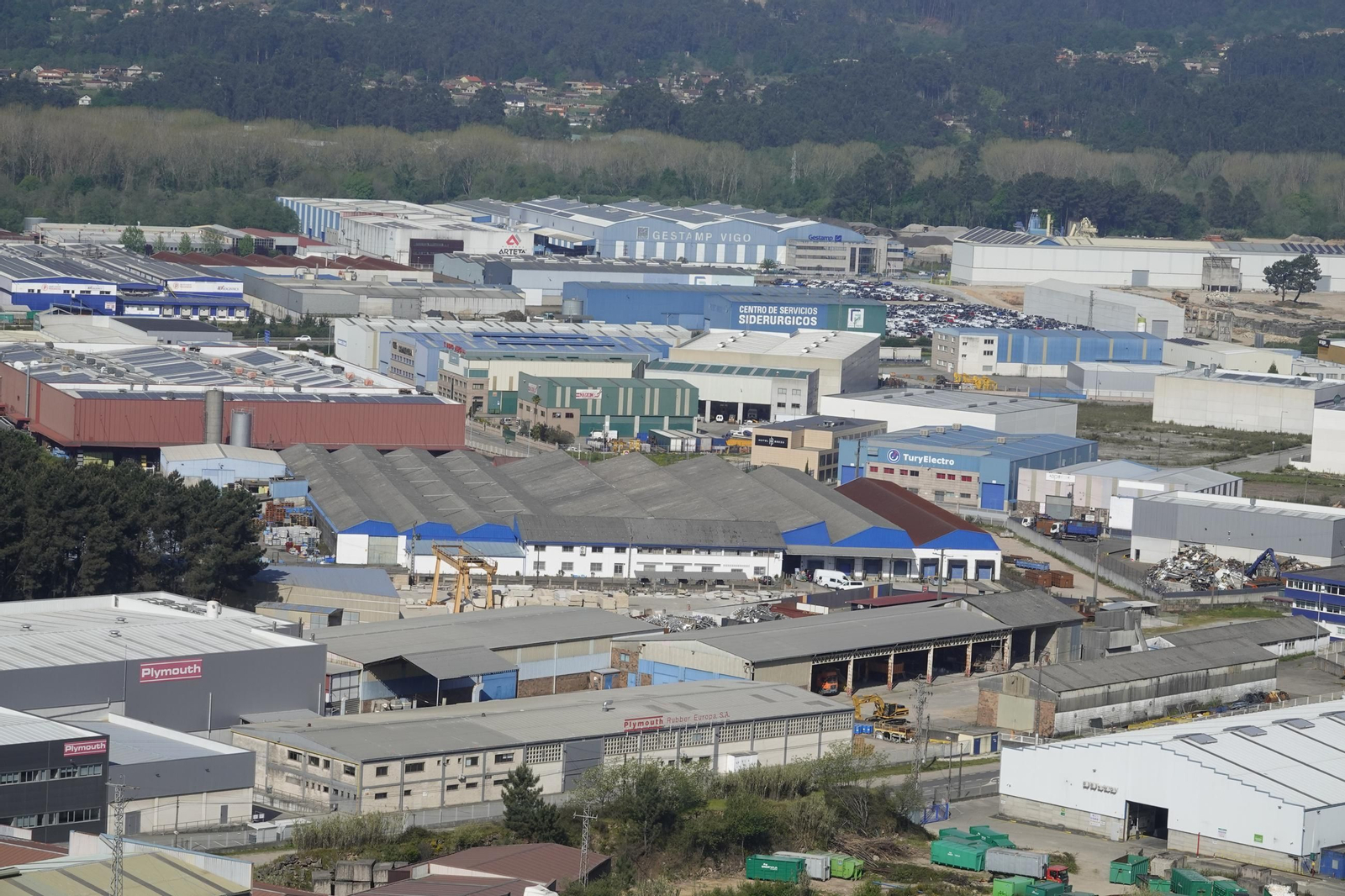 Vista de uno de los parques empresariales de O Porriño.