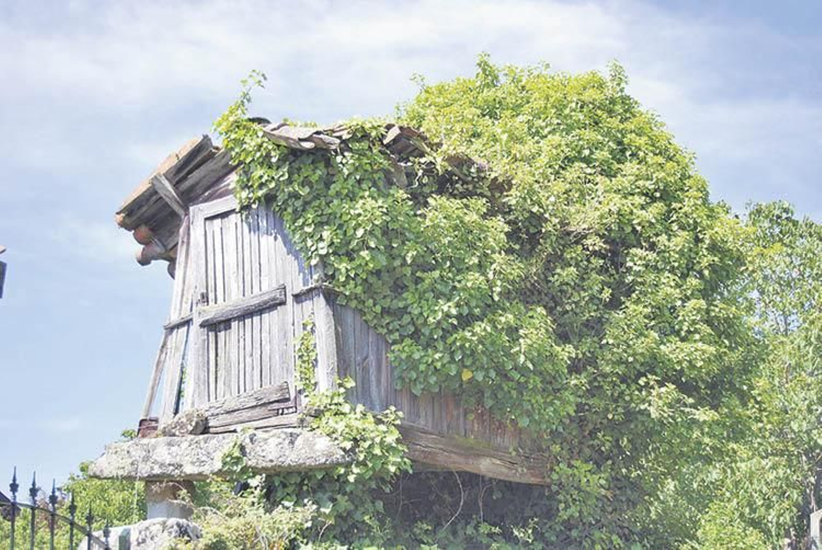 Imagen de 2009 de un hórreo abandonado en Moreiras.