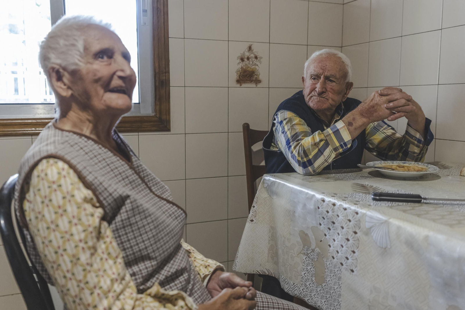 Eustaquio Pérez junto a su mujer.