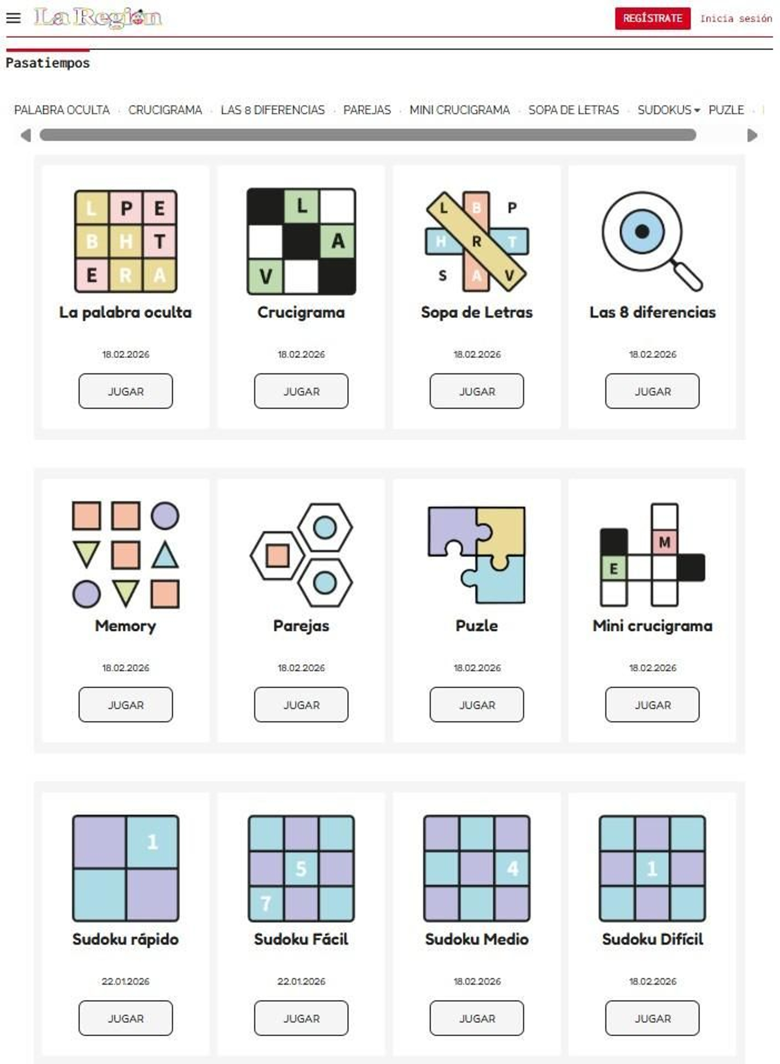 PasaTiempos La Región