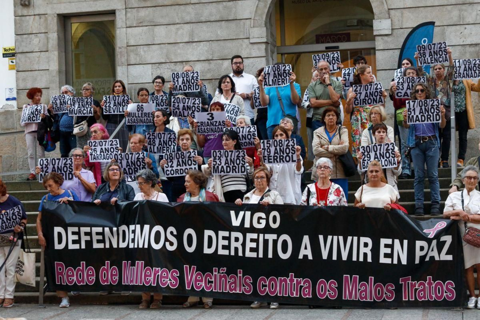 Imagen de la última concentración de la Rede de Mulleres contra os Malos Tratos, en septiembre.