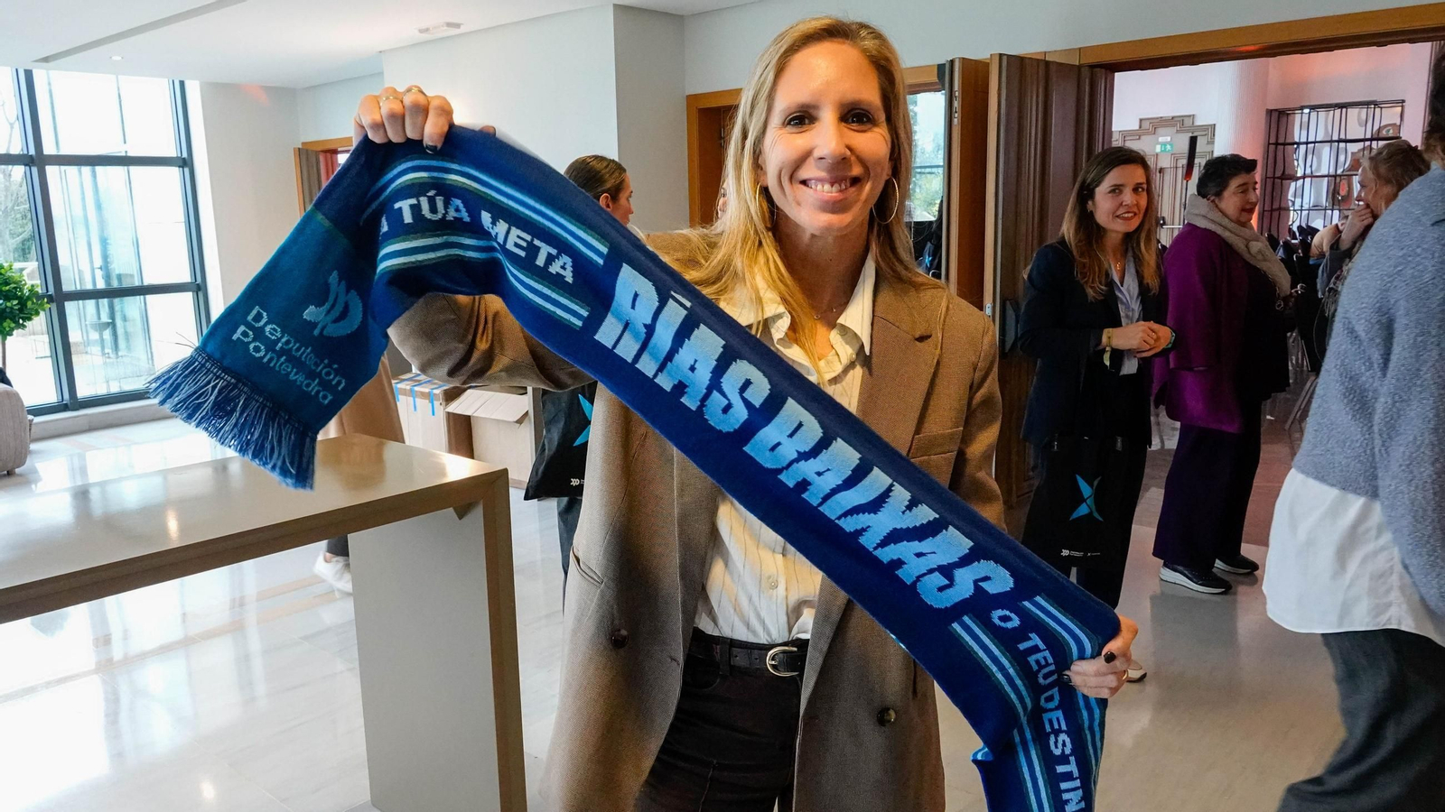 Teresa Portela, ayer en el acto de promoción turística de la Deputación de Pontevedra.