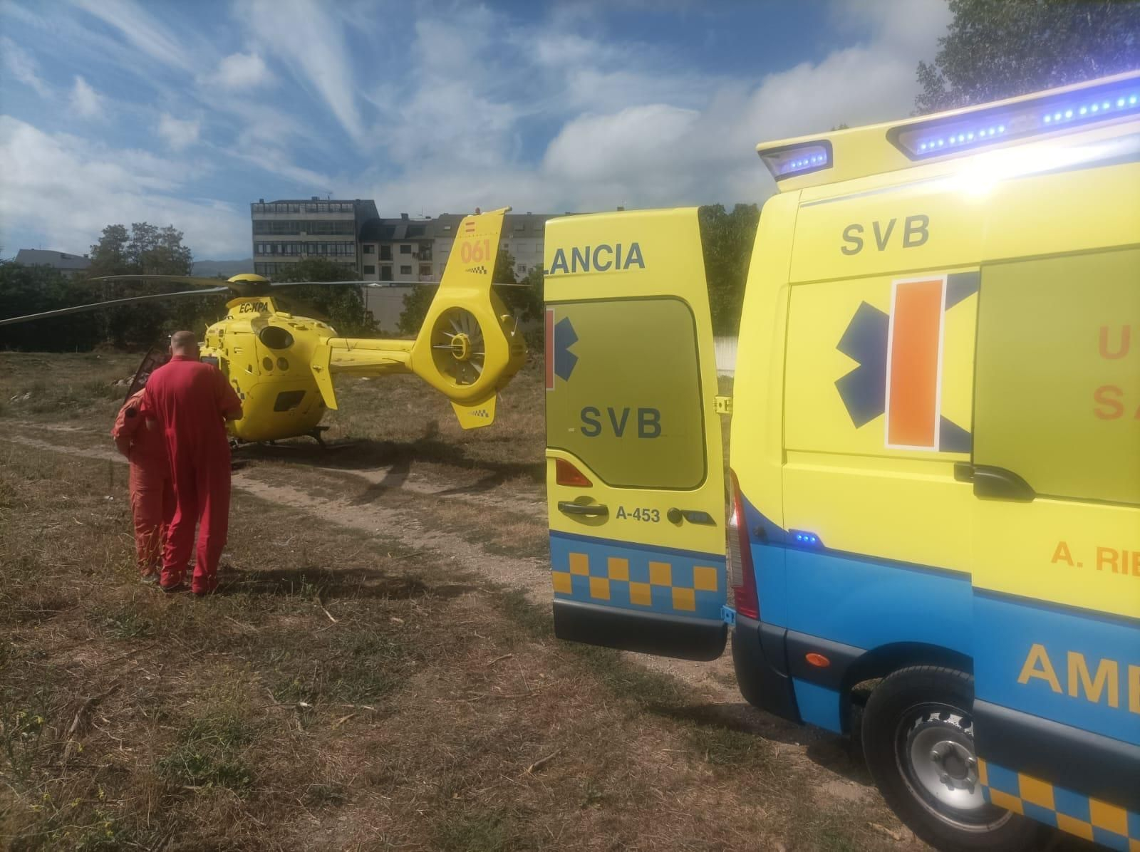 Ciclista inconsciente en Mendoia