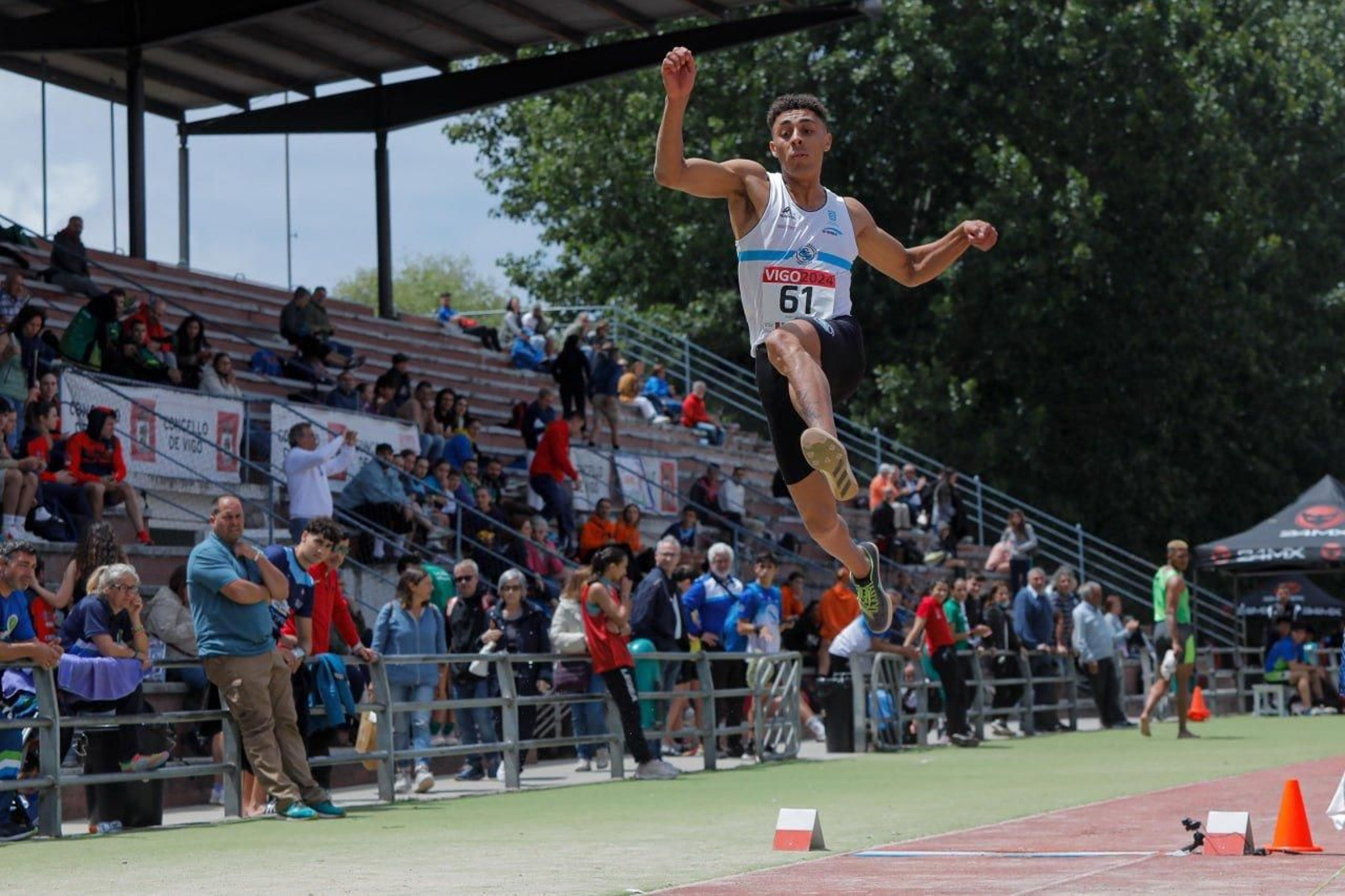 Campeonato Gallego de atletismo, en la pista de Balaídos.