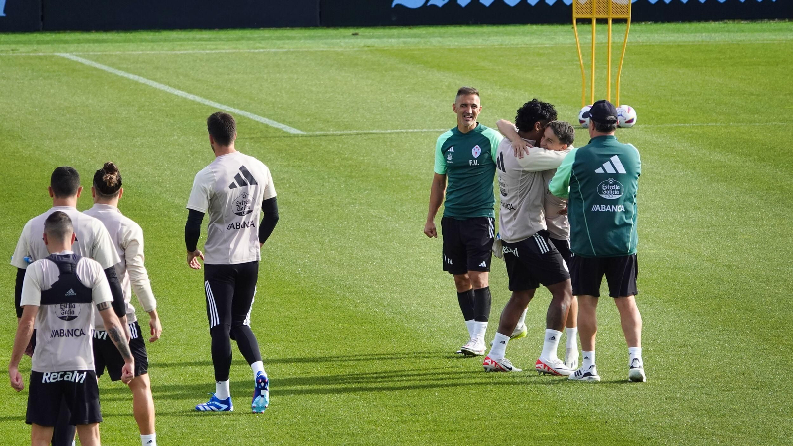 Entrenamiento del Celta en Mos.