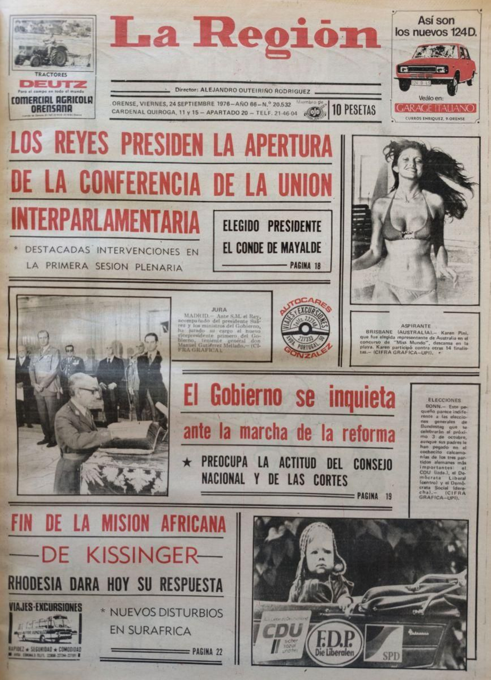 Primera página de 1976.