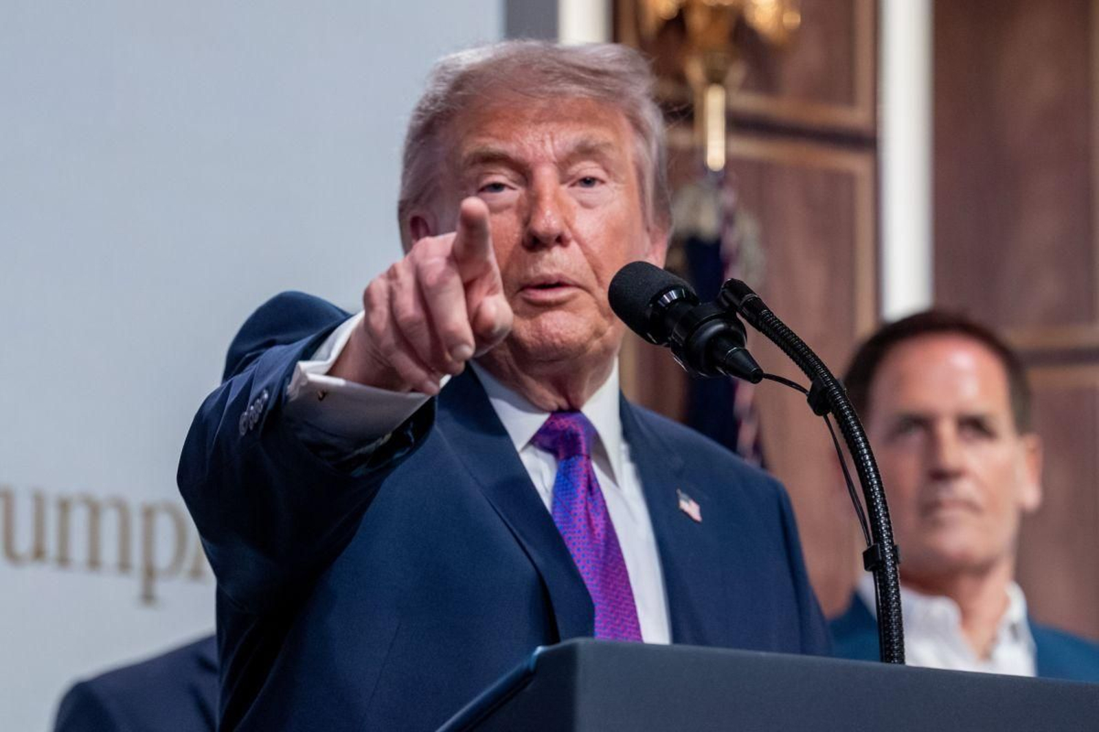 El presidente de Estados Unidos, Donald Trump, durante la rueda de prensa.