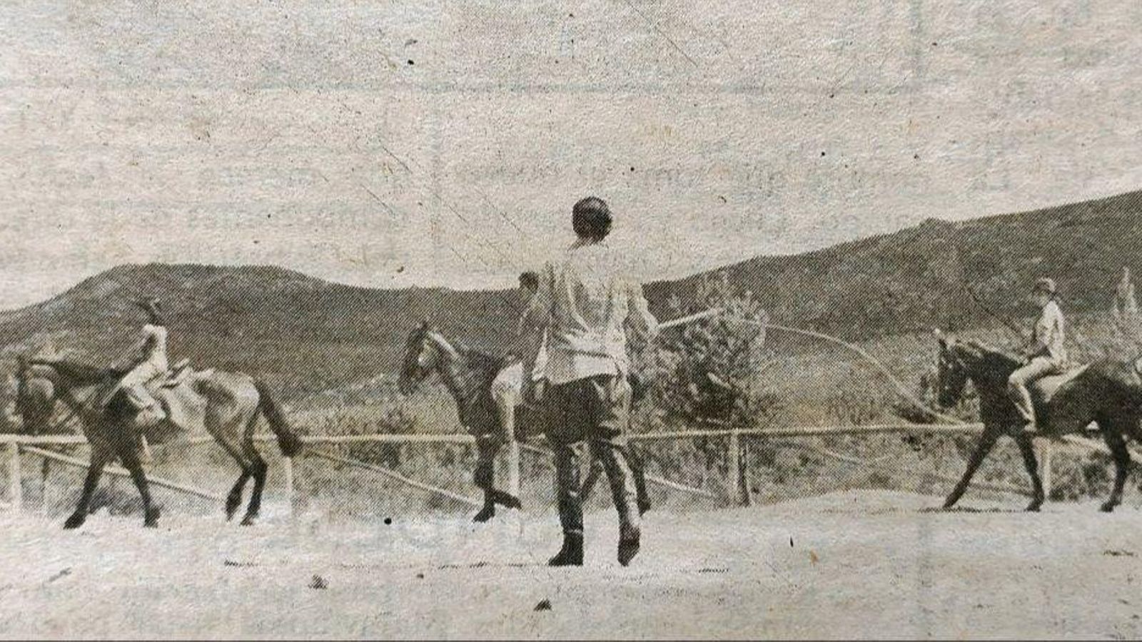 Un momento del primer cursillo de equitación celebrado en Manzaneda.