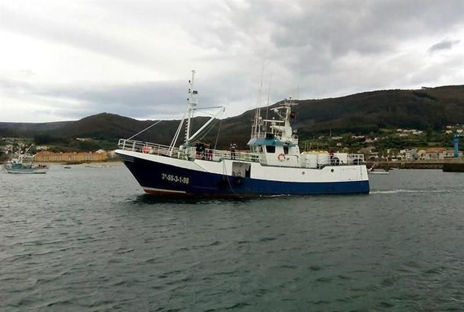 El pesquero gallego Gure Uxua, hundido a unas 50 millas al norte de la costa de Navia.