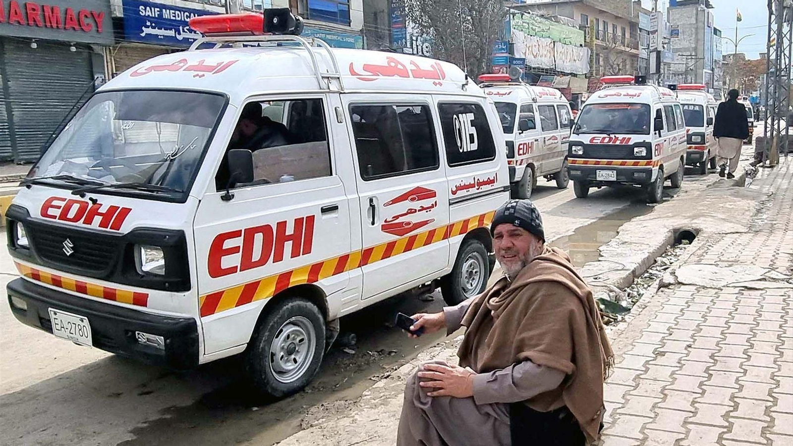 Ambulancias en Pakistán.