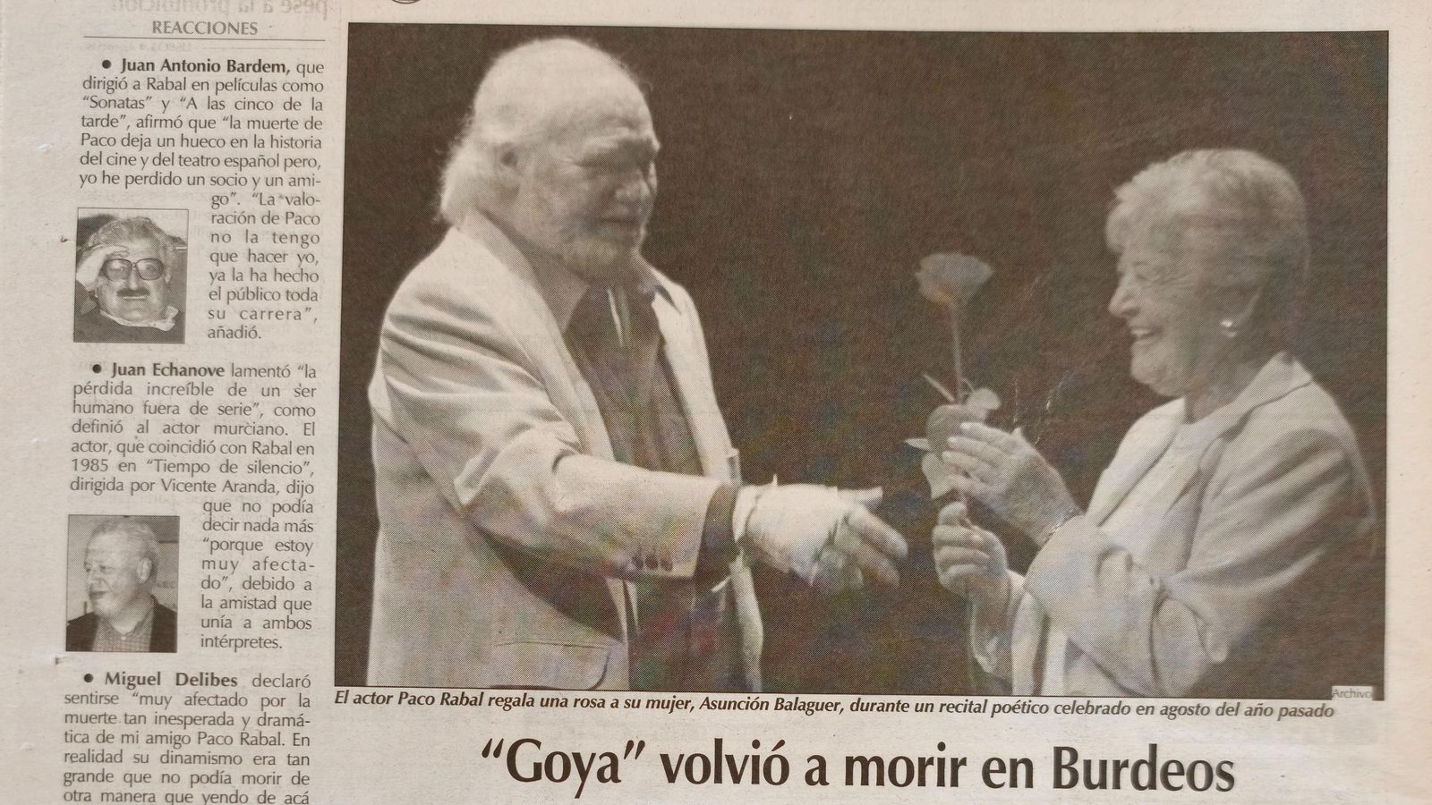 Titulares de La Región del 30 de agosto del 2001