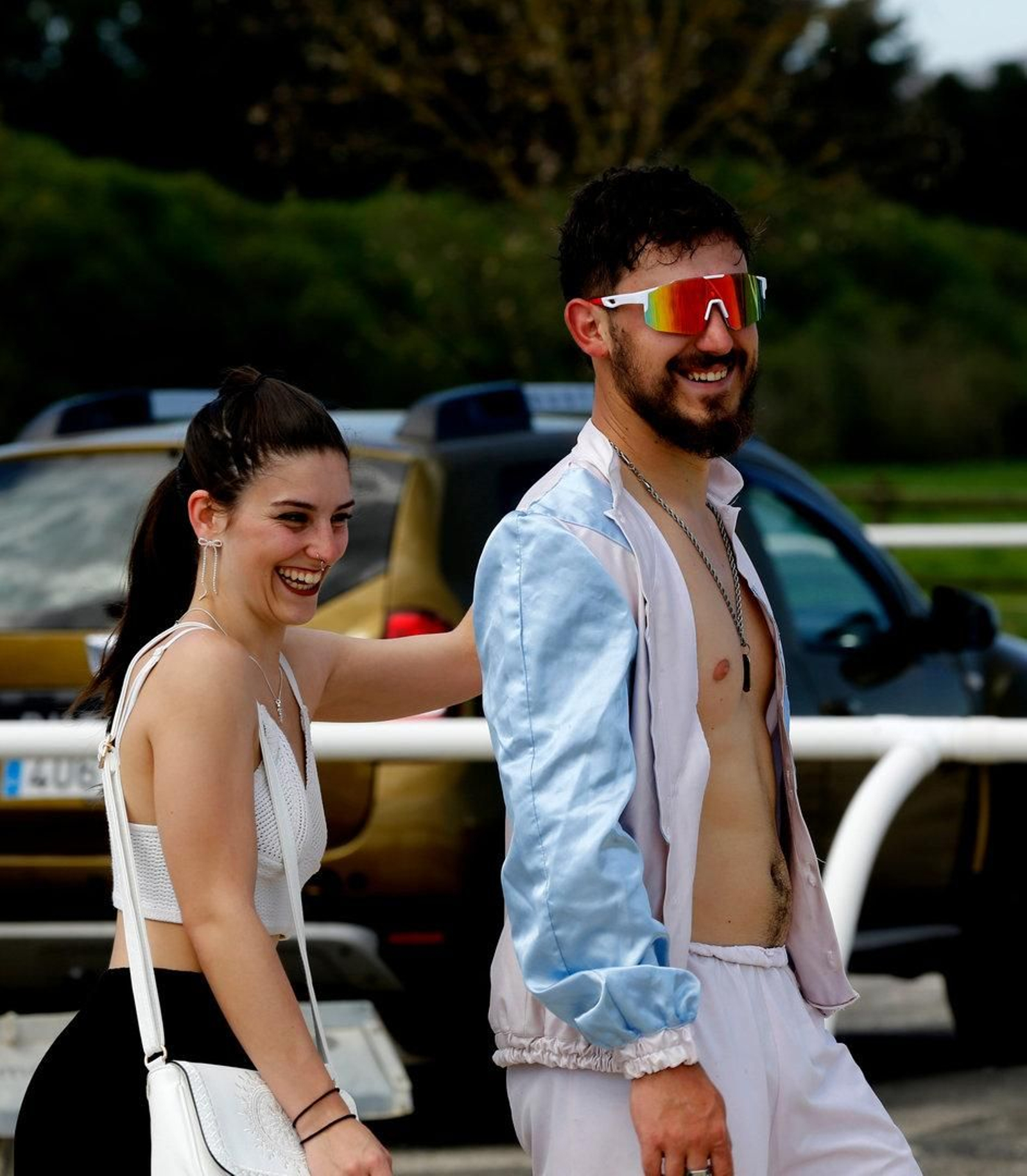 M. Freire A. llegando al evento.