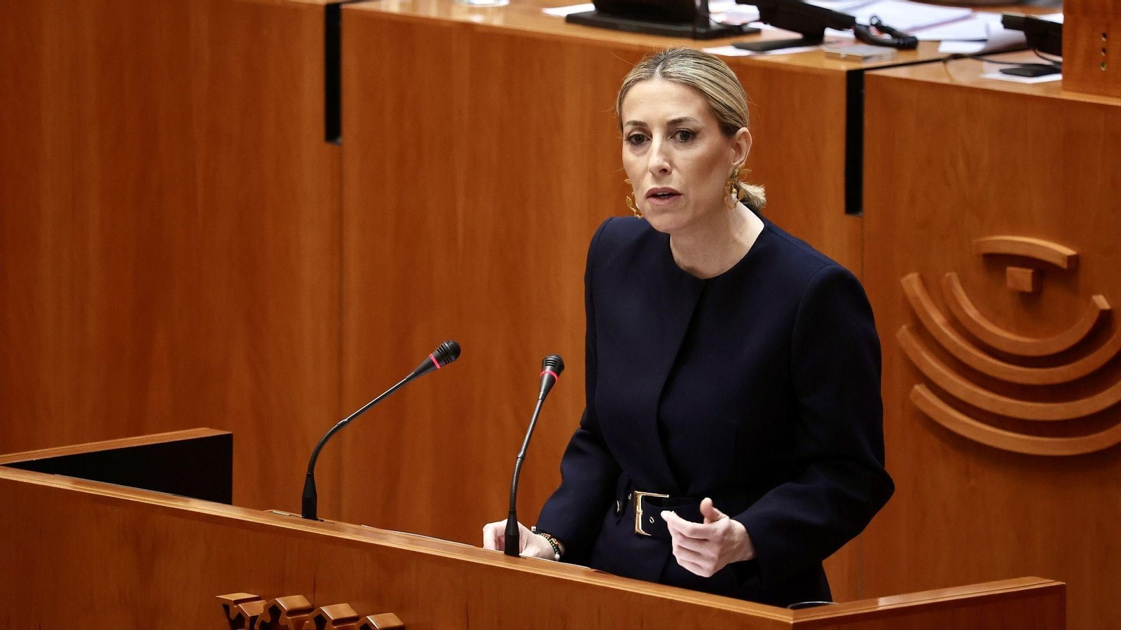 María Guardiola, durante el debate de investidura el viernes de la semana pasada.