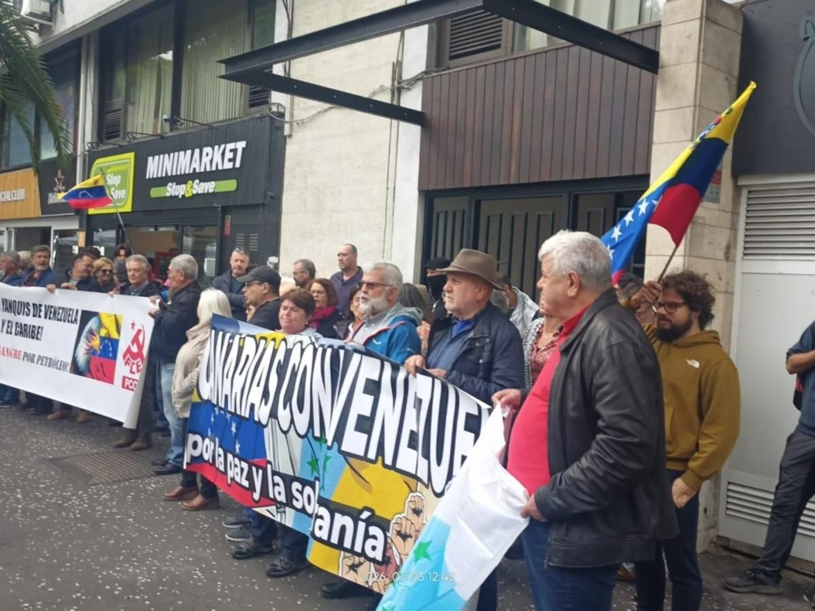 La Plataforma Bolivariana durante una manifestación