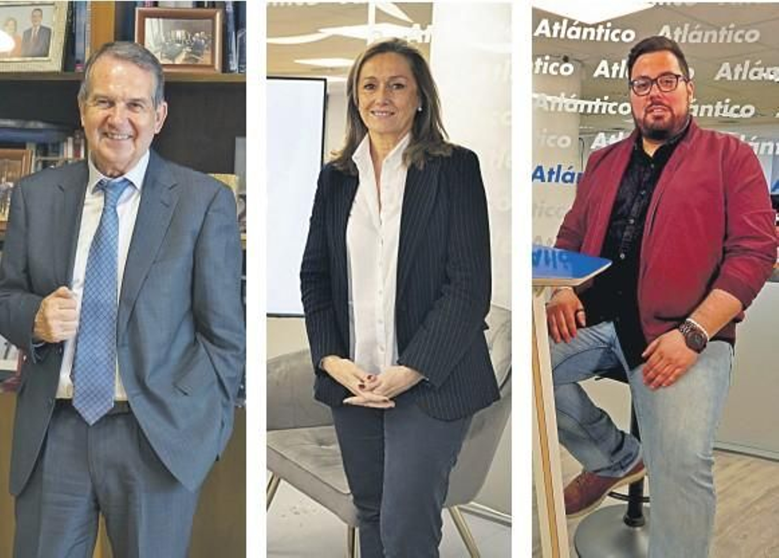 Abel Caballero (PSOE), Luisa Sánchez (PP) y Xabier P. Igrexas (BNG).