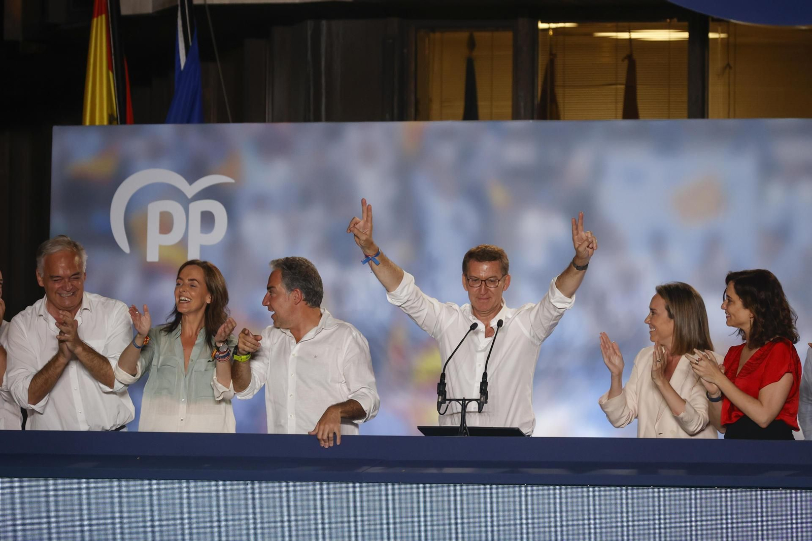 Alberto Núñez Feijóo valora los resultados del PP en las elecciones generales.