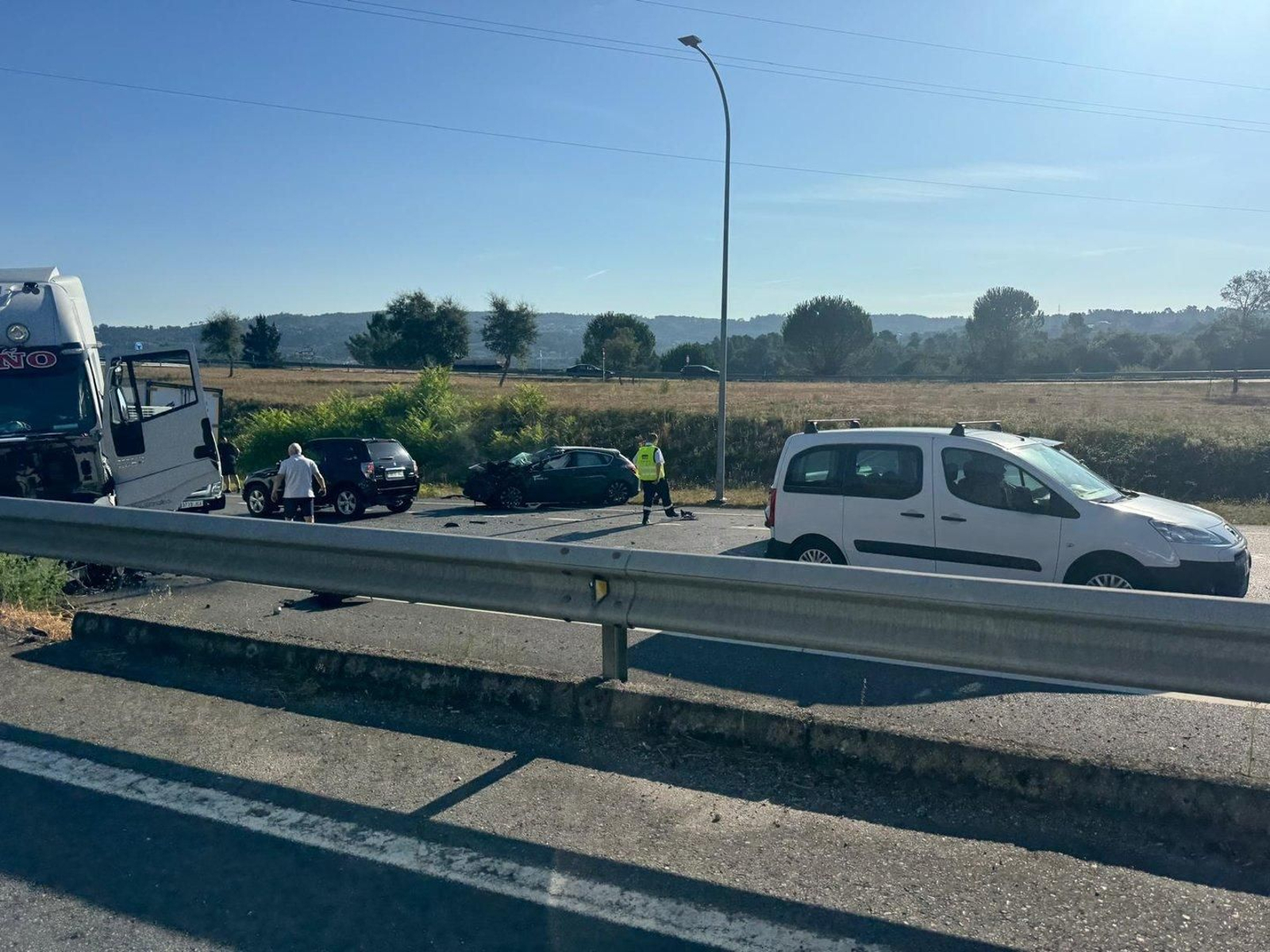 Los vehículos implicados en el accidente
