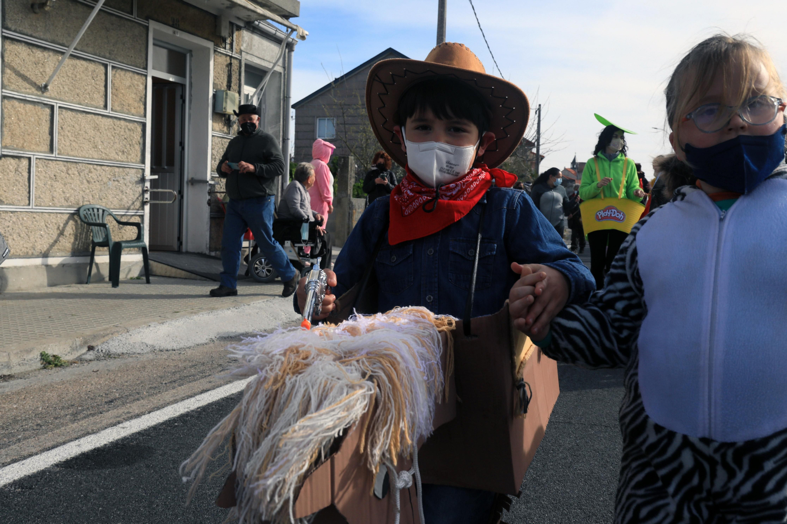 Desfile de entroido infantil en Cualedro. José Paz
