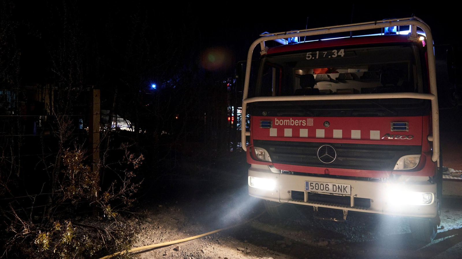 Un camión de bomberos en Tarragona.