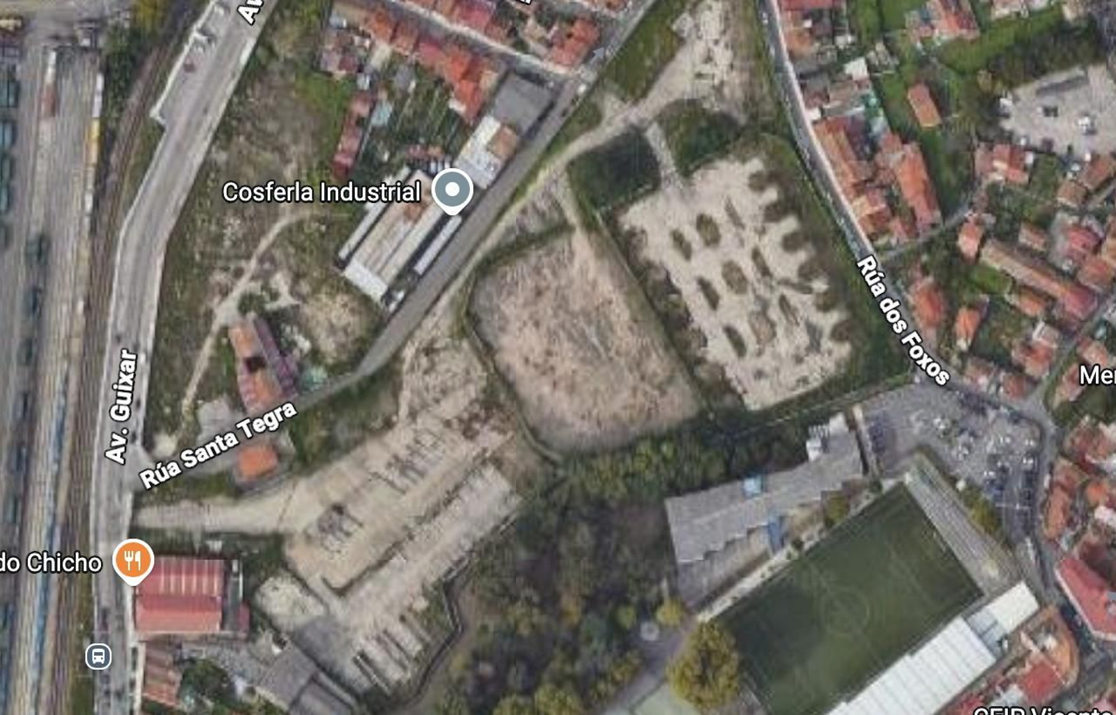 Zona en la que se construirá el Vigo Arena.