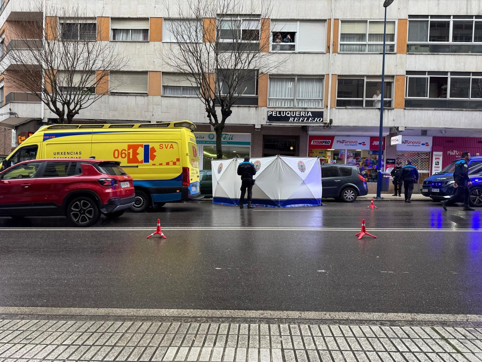 El dispositivo policial y de emergecias que se desplazó hasta Fragoso.