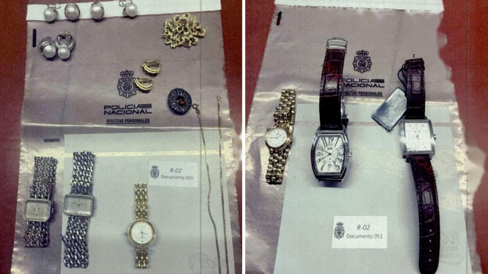 Algunos de los objetos intervenidos en el registro al despacho de Zapatero.