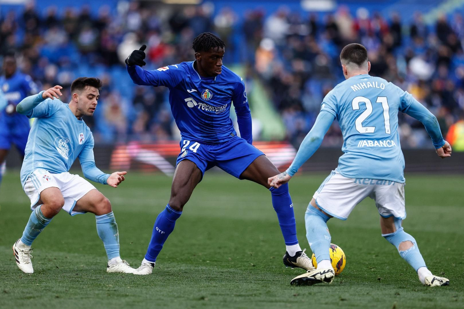 Partido entre el Getafe y el Celta.