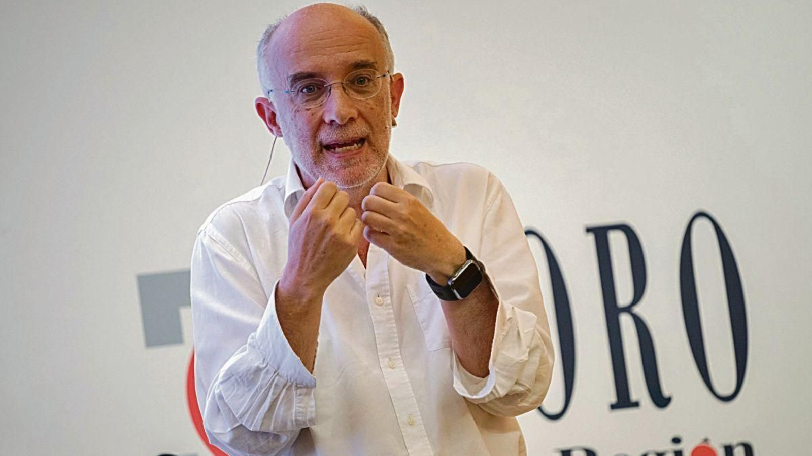 García Crespo, en el Foro La Región en mayo.