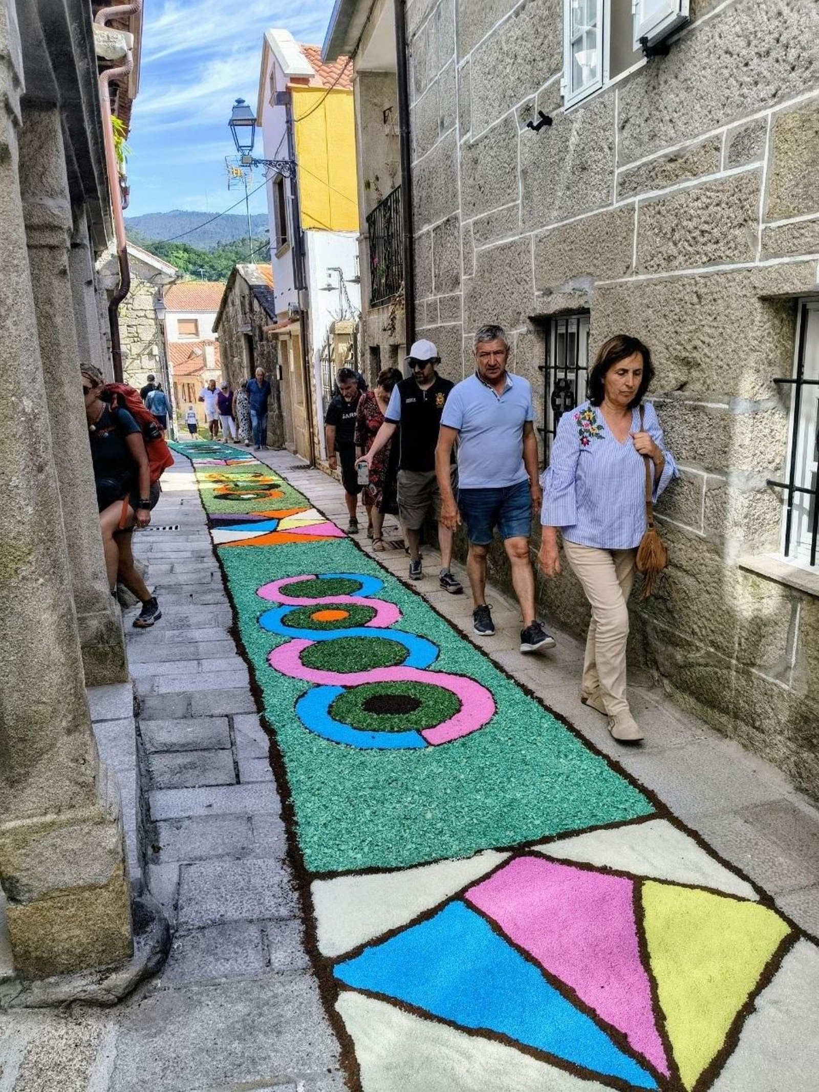 Alfombras florales en Combarro.