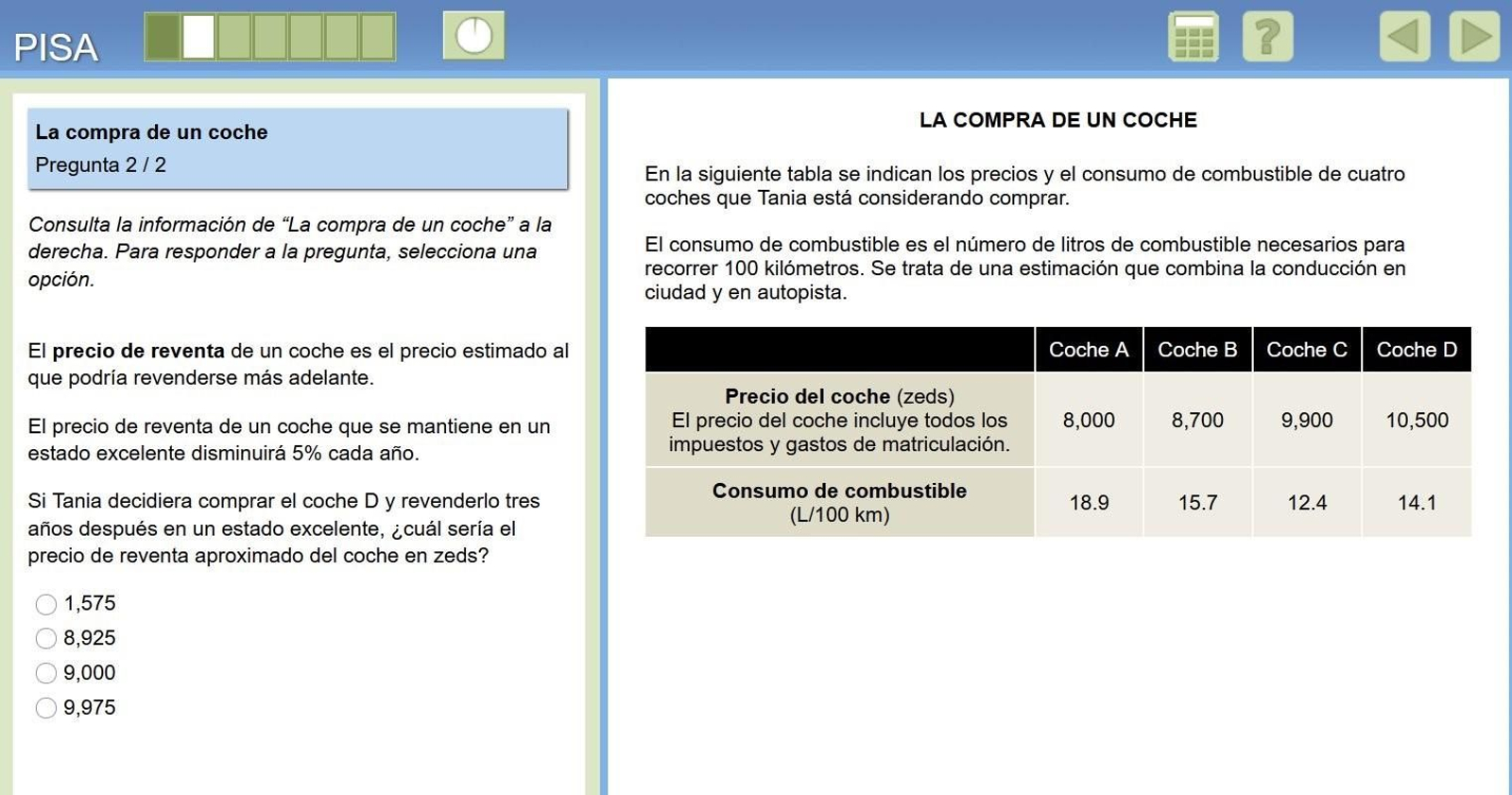 Cálculo de costes y depreciación ('La compra de un coche')