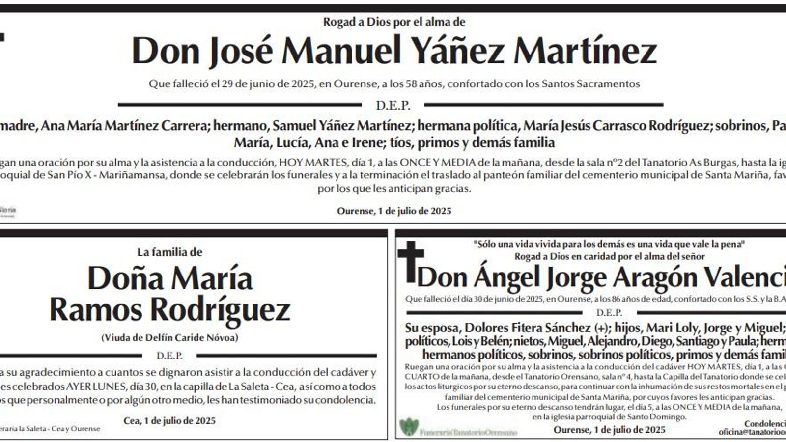 Las despedidas de este martes / La Región